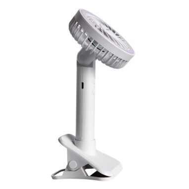 Ventilator portabil Equation Crab, LED, USB, 5 W, alb