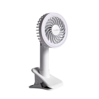 Ventilator portabil Equation Crab, LED, USB, 5 W, alb