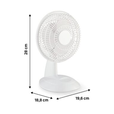 Ventilator de birou Equation Moe 4, 12 W, Ø 15 cm, Alb