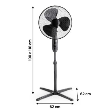 Ventilator cu picior Equation Altona 4, 45 W, 40 cm, negru