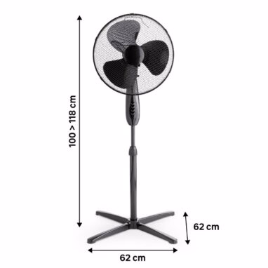 Ventilator cu picior Equation Altona 4, 45 W, 40 cm, negru