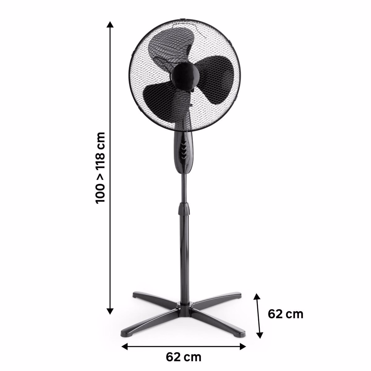 Ventilator cu picior Equation Altona 4, 45 W, 40 cm, negru