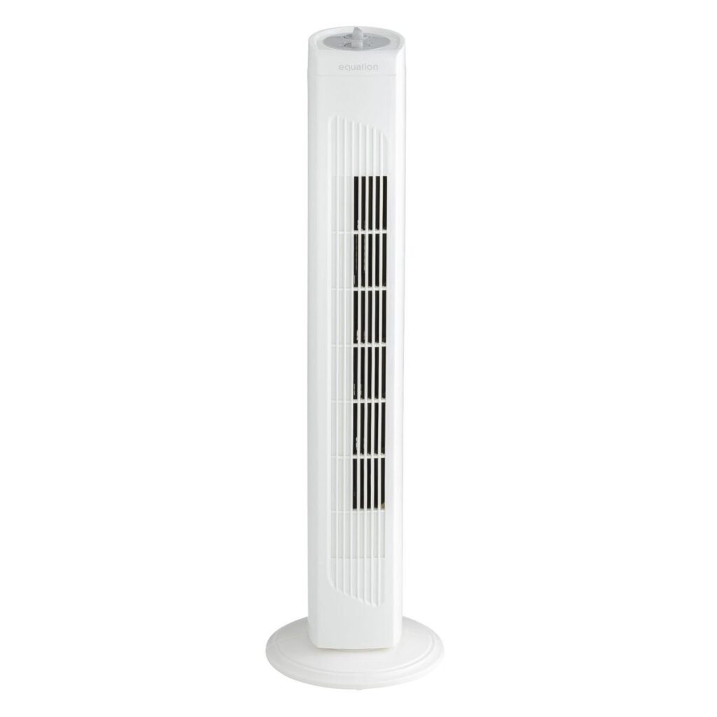 Ventilator turn Equation Tower 2, 42 W, H 81 cm, alb