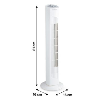 Ventilator turn Equation Tower 2, 42 W, H 81 cm, alb
