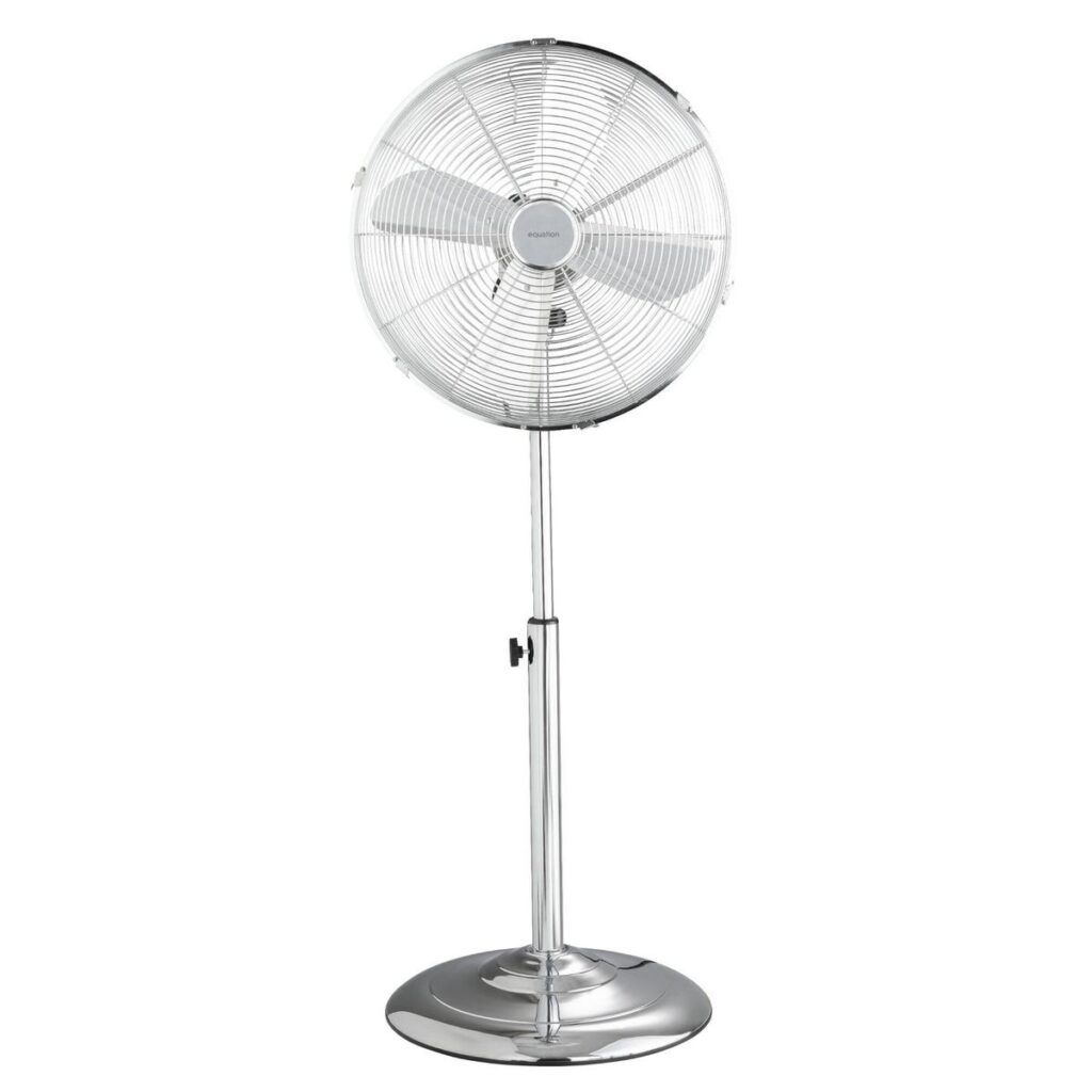 Ventilator cu picior Equation Cooma 4, 50 W, 40 cm, Argintiu