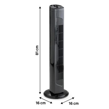 Ventilator turn Equation Tower 2, 42 W, H 81 cm, negru