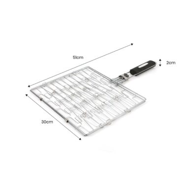 Grill extensibil Naterial, 30 x 26 cm, oțel inoxidabil