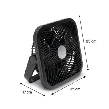 Ventilator portabil Equation USB, 9 W, 3 viteze, negru