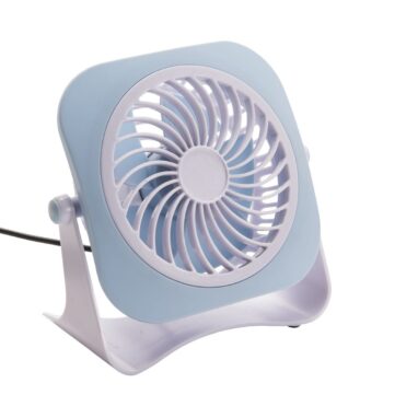 Ventilator mini birou Equation, 3 W, USB, Portabil, Bleu