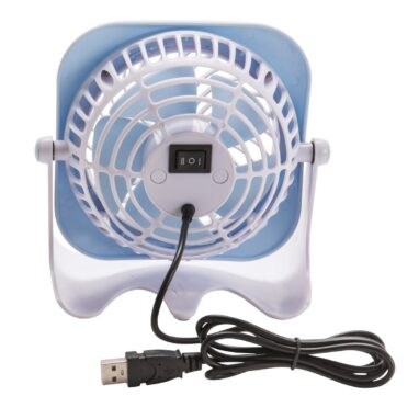 Ventilator mini birou Equation, 3 W, USB, Portabil, Bleu