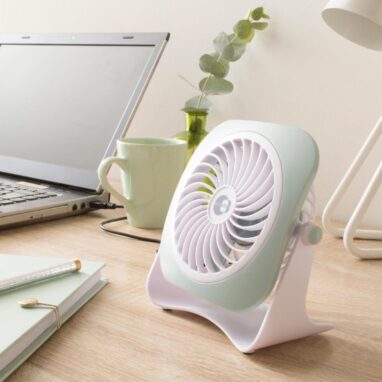 Ventilator mini de birou Equation, 3 W, USB, verde