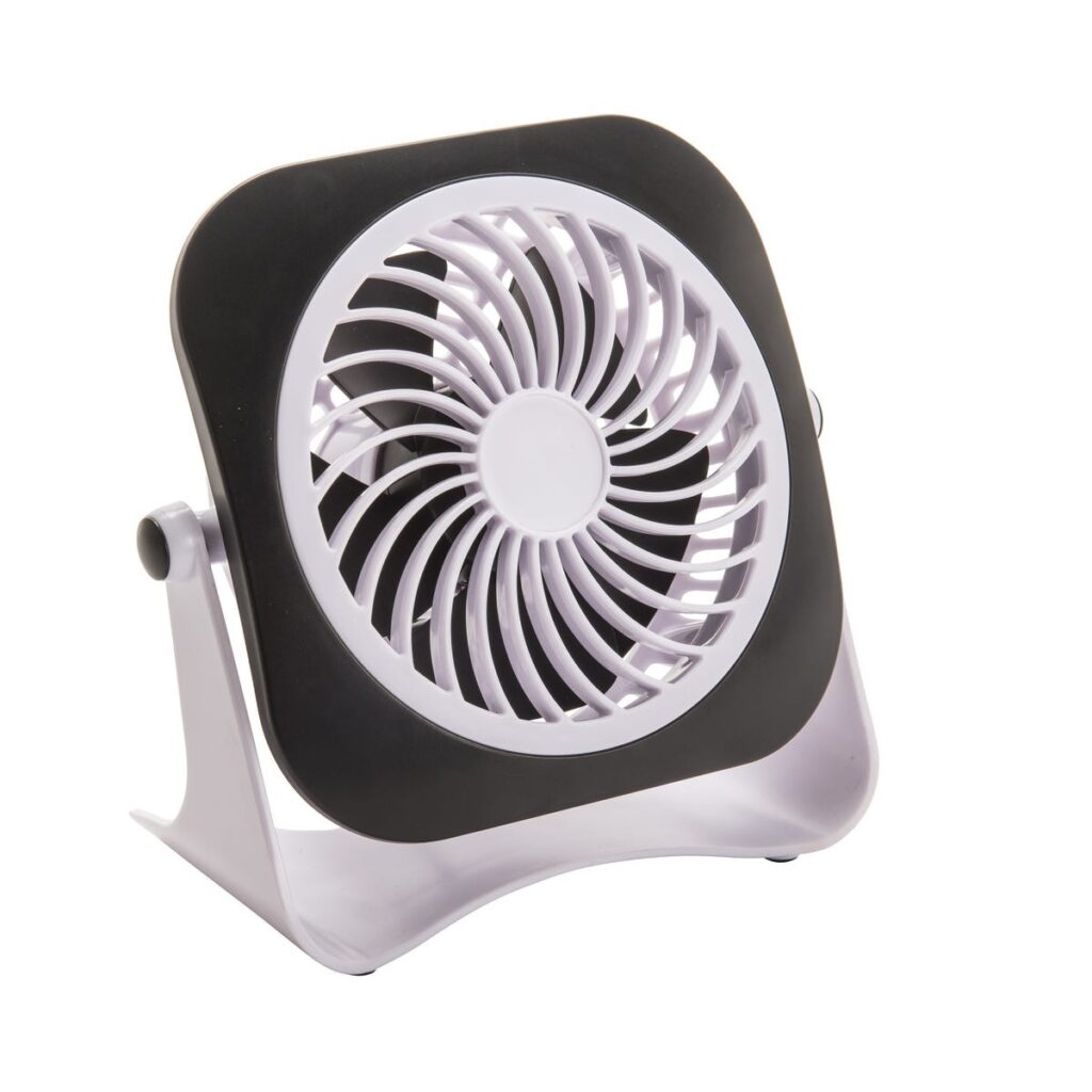 Ventilator mini birou Equation, 3 W, 2 viteze, USB, Negru