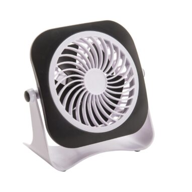 Ventilator mini birou Equation, 3 W, 2 viteze, USB, Negru