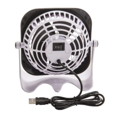 Ventilator mini birou Equation, 3 W, 2 viteze, USB, Negru