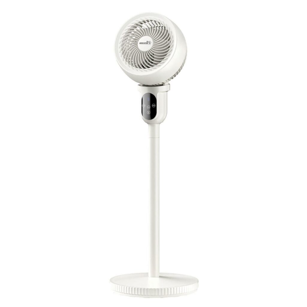 Ventilator cu picior Reecomer, 45 W, 8 viteze, Alb