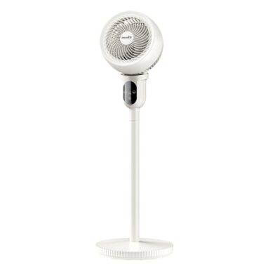 Ventilator cu picior Reecomer, 45 W, 8 viteze, Alb