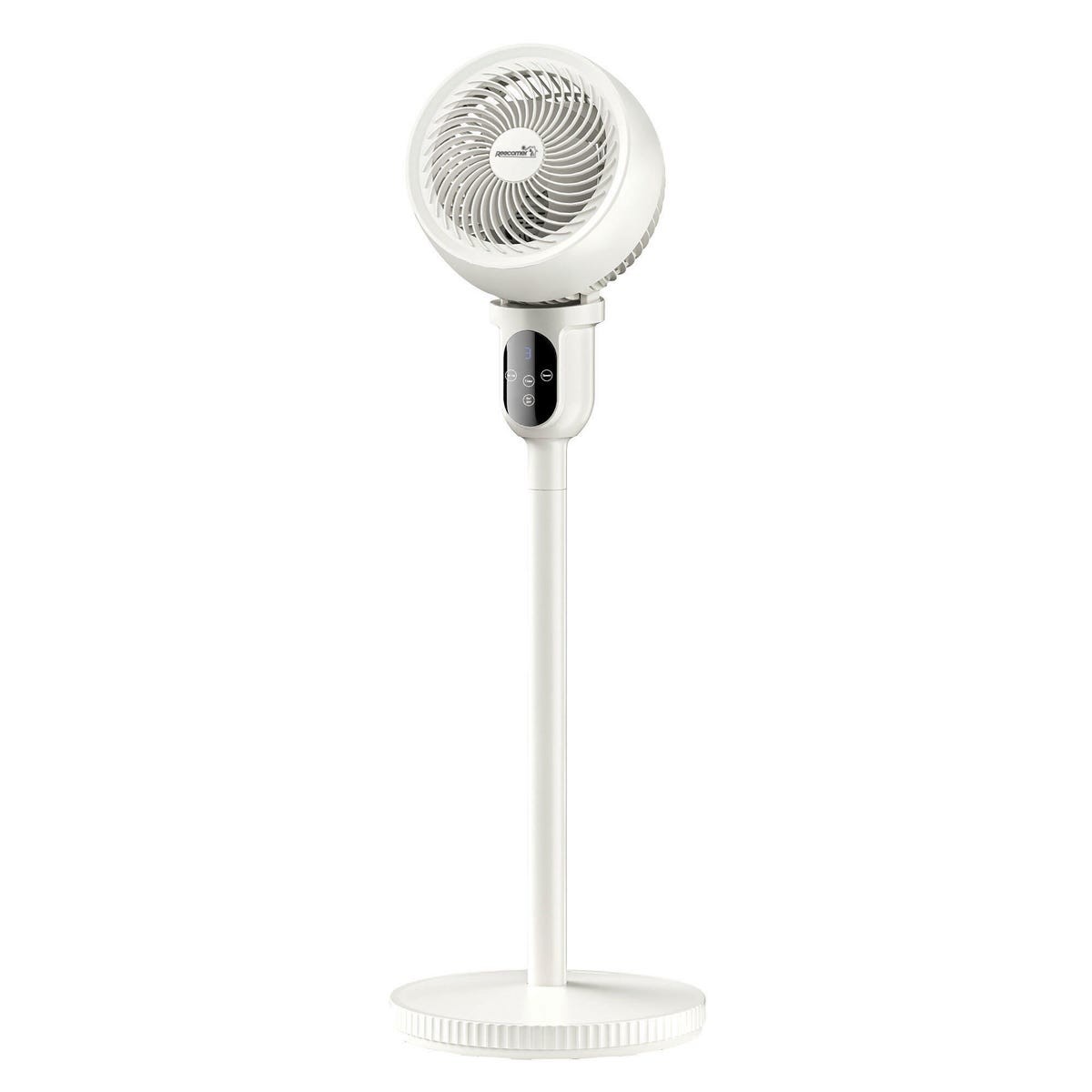 god12214125-1.jpeg Ventilator cu picior Reecomer, 45 W, 8 viteze, Alb