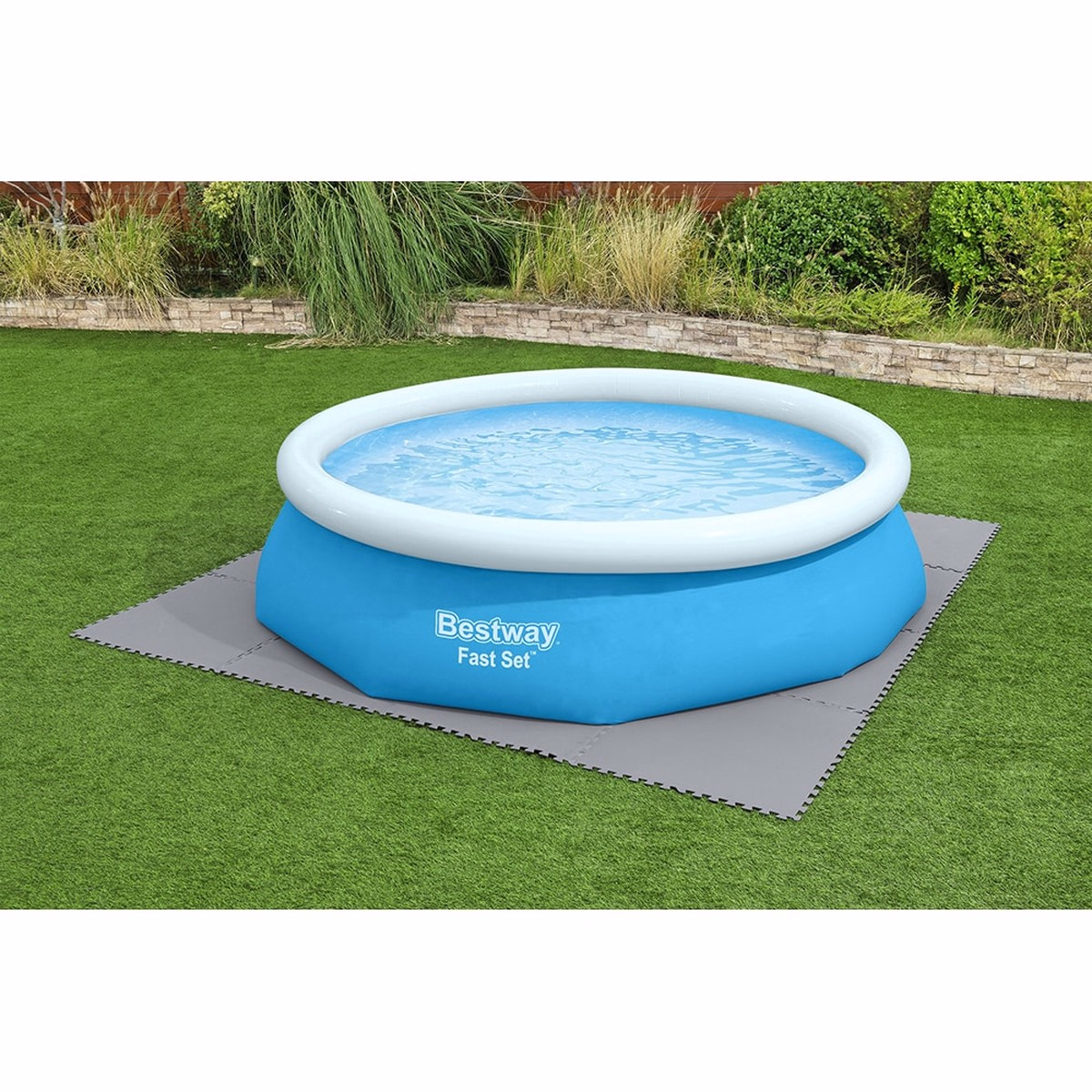 Covoraș Protecție Sol Bestway, 78 x 78 cm, Set 9 Bucăți, Gri