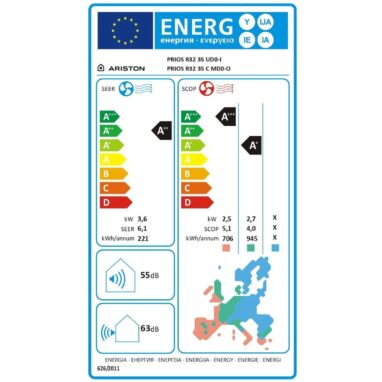 Aer conditionat Ariston Prios, Wi-Fi, 12000 BTU, A++, R32
