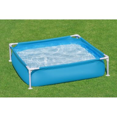 Piscina Copii Bestway cu Cadru Metalic, 122x122x30 cm, 365 L