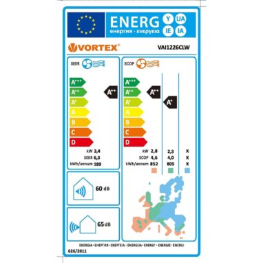 Aer conditionat VORTEX VAI1226CLW 12000 BTU A++/A+ Wi-Fi