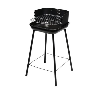Grătar pe cărbune din oțel, 34 cm, Negru - Leroy Merlin