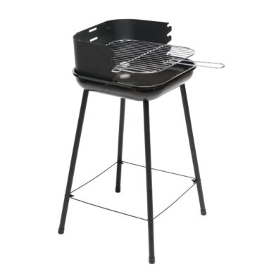 Grătar pe cărbune din oțel, 34 cm, Negru - Leroy Merlin