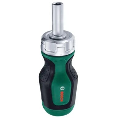 Șurubelniță scurtă cu clichet Bosch, Oțel, Verde-Negru