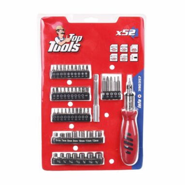 Șurubelniță de precizie Top Tools, set 52 biți inclus