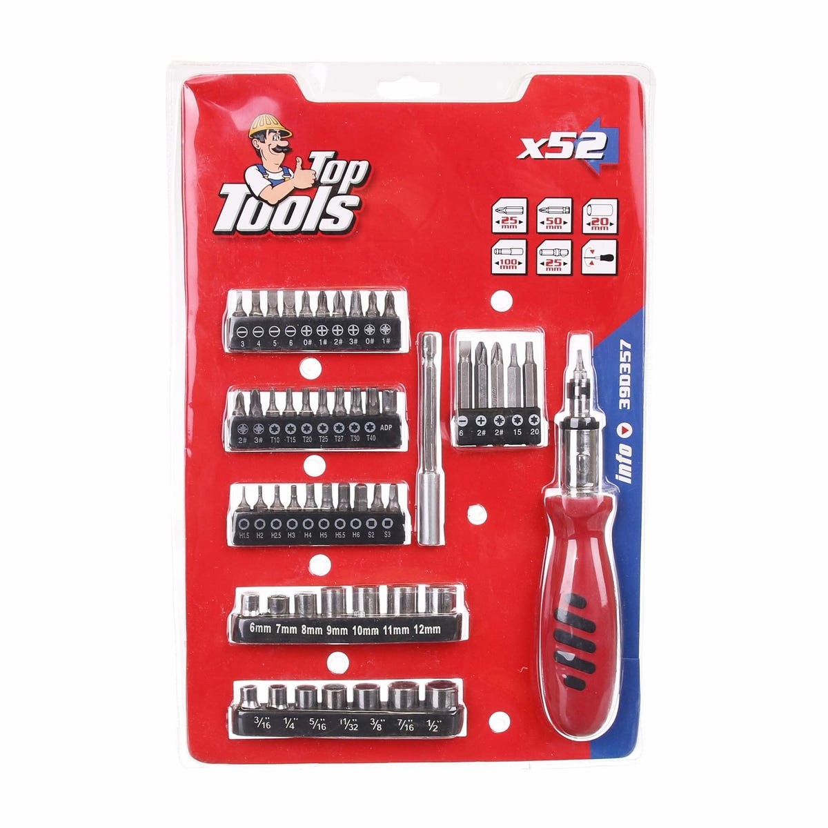 god10271240-1.jpeg Șurubelniță de precizie Top Tools, set 52 biți inclus