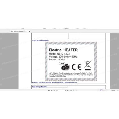 Convector Electric Equation Quartz 1200 W Alb