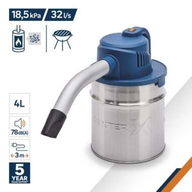 Aspirator pentru cenușă Dexter, 800 W, Rezervor 4 L