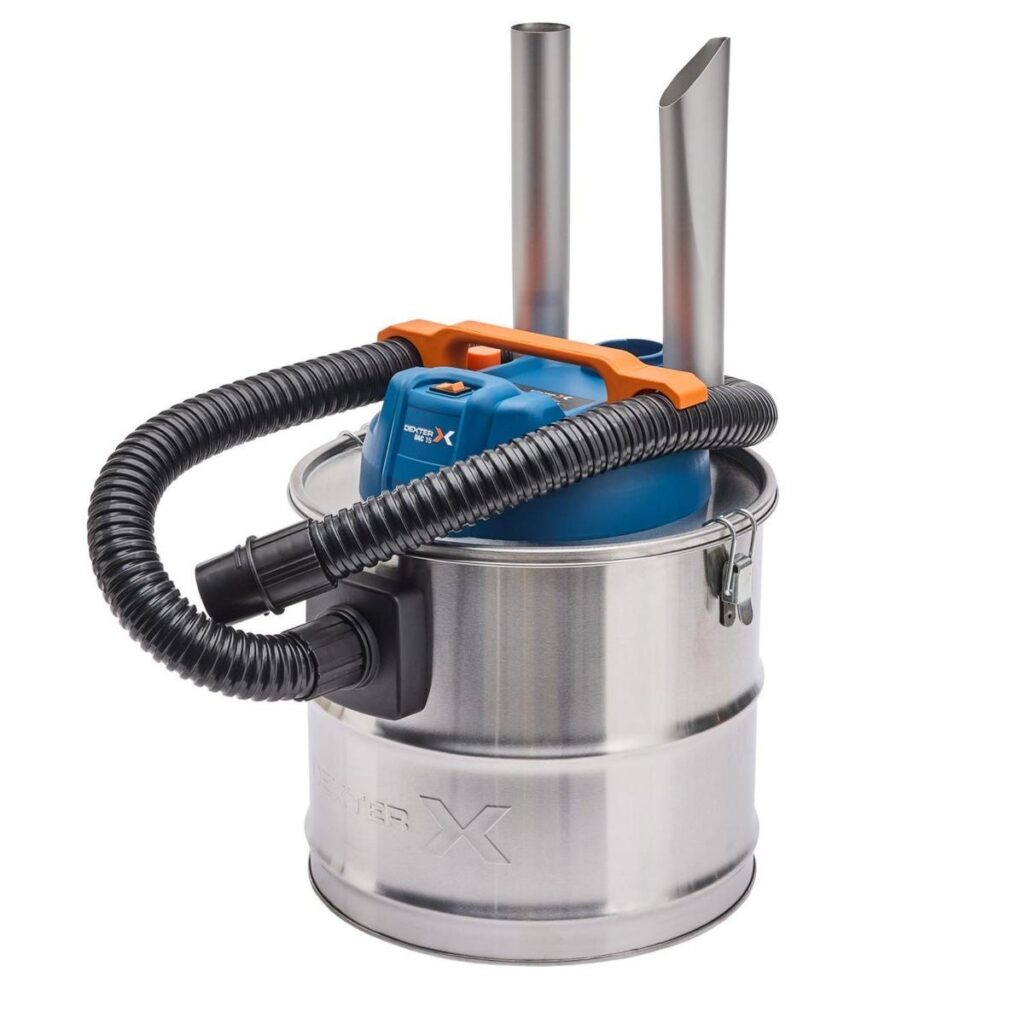 Aspirator cenușă Dexter, 1100 W, Rezervor Oțel 15 L
